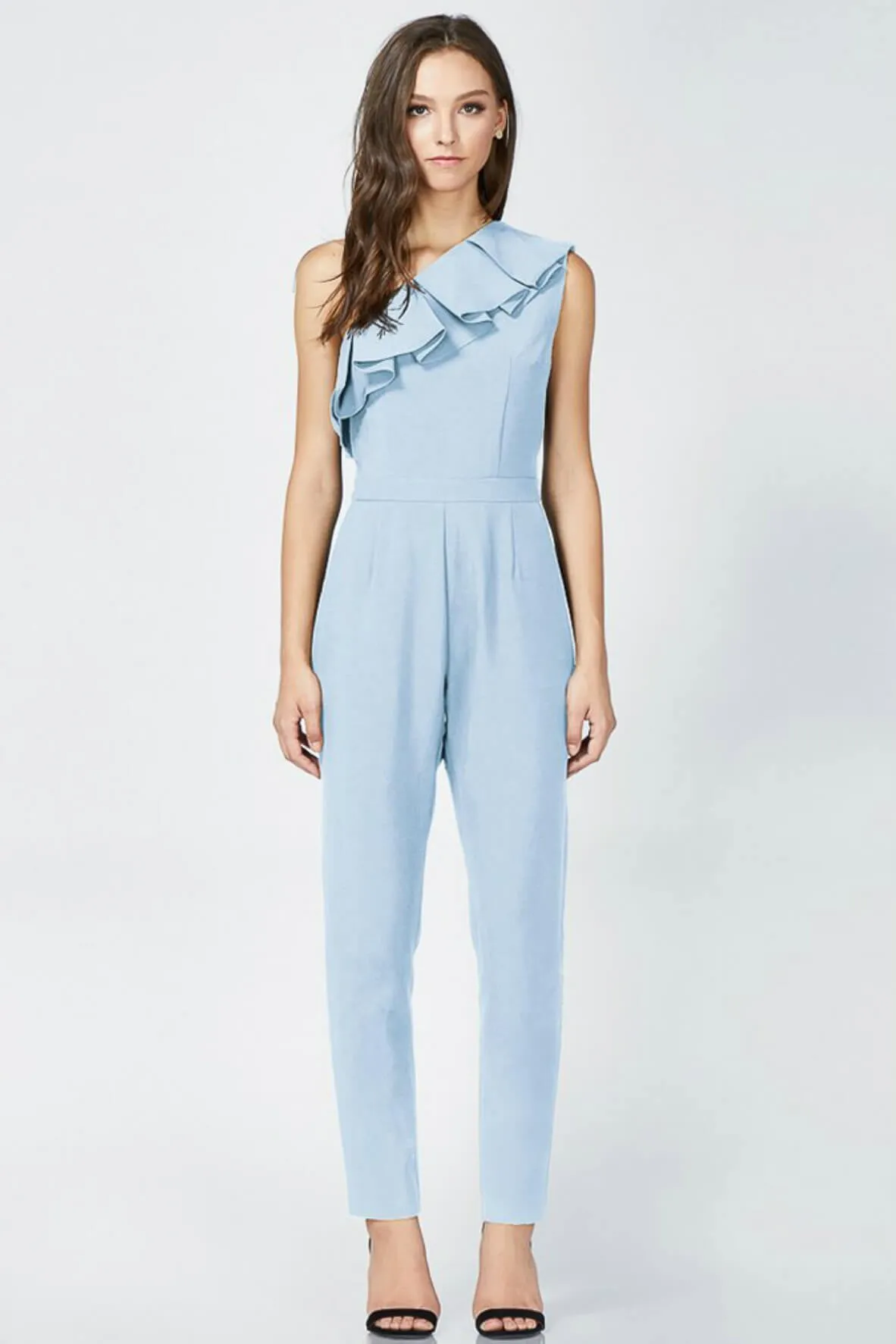 Arden One Shoulder Ruffle Jumpsuit