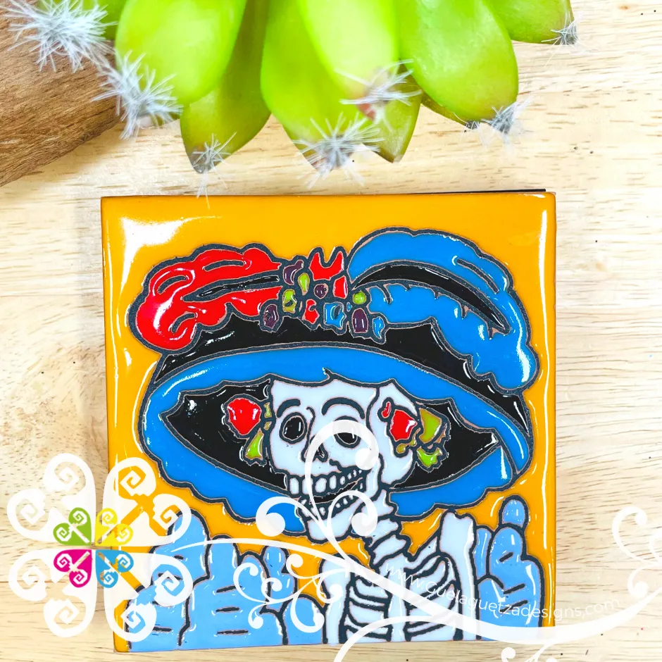 Catrina Coaster Tile - Single Day of the Dead Coaster