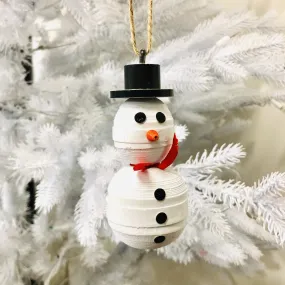 Cereal Box Snowman Ornament