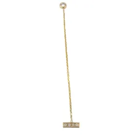 Diamond Bar Drop Earring (Single)