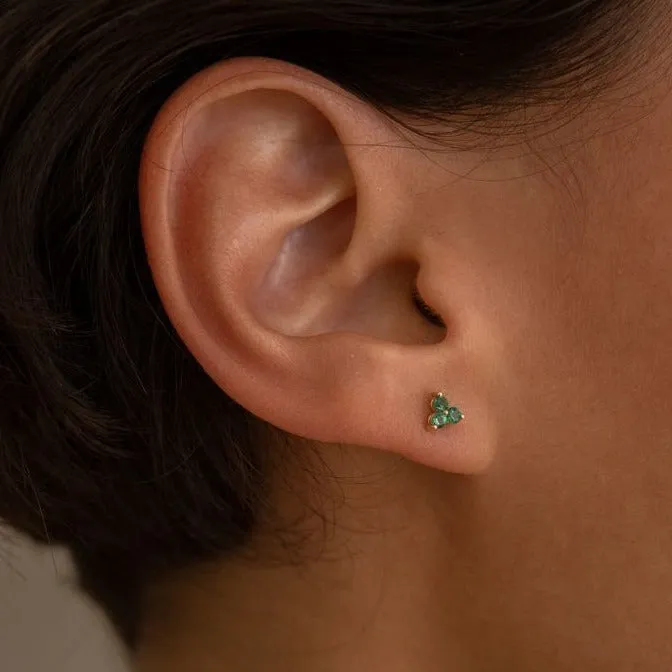 Emerald Cluster Stud (Single)