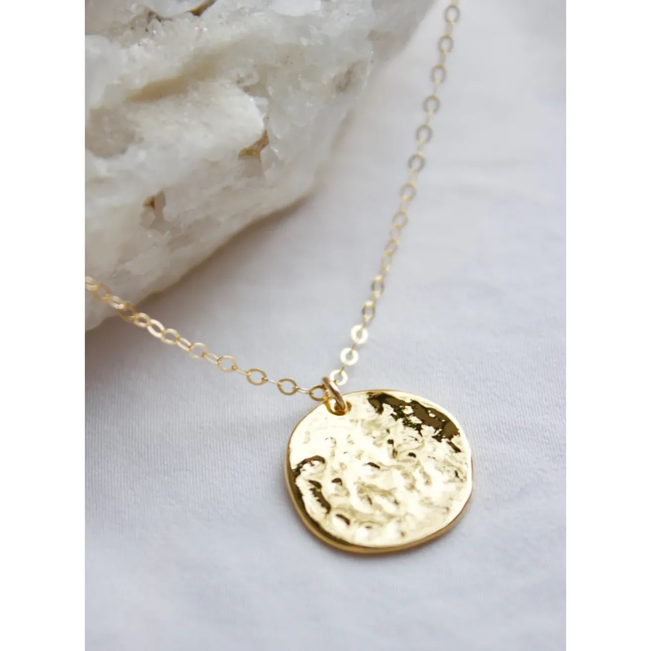 Hammered Gold Necklace