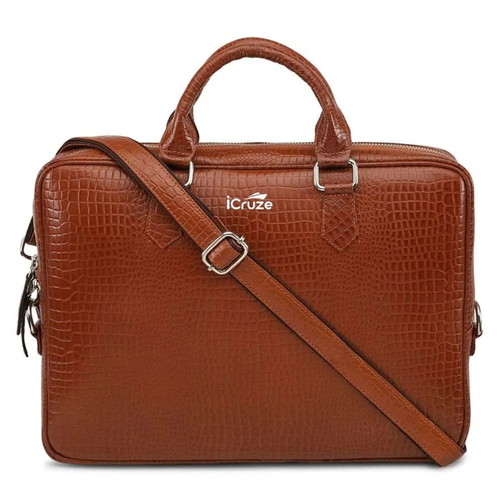 iCruze Delite Leather Bag Tan