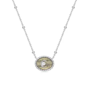 Labradorite Silver Crescent Moon Necklace - Keepsake