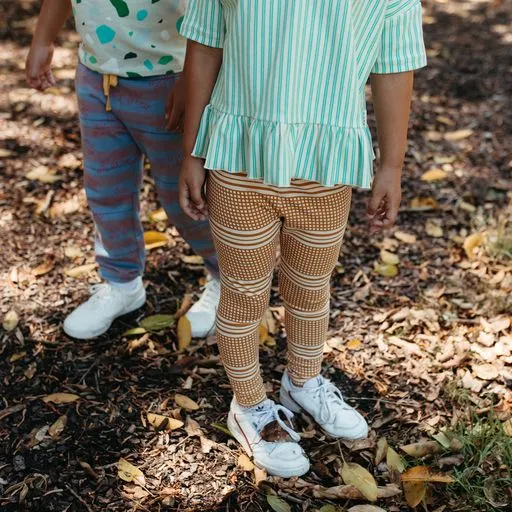 Legging, Gold Grid