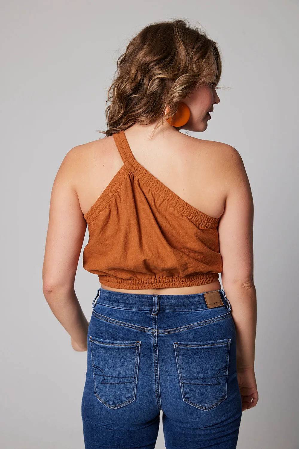 Linen Off the Shoulder Top - Ocher