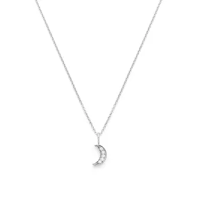 Luna Crescent Moon Necklace | Silver