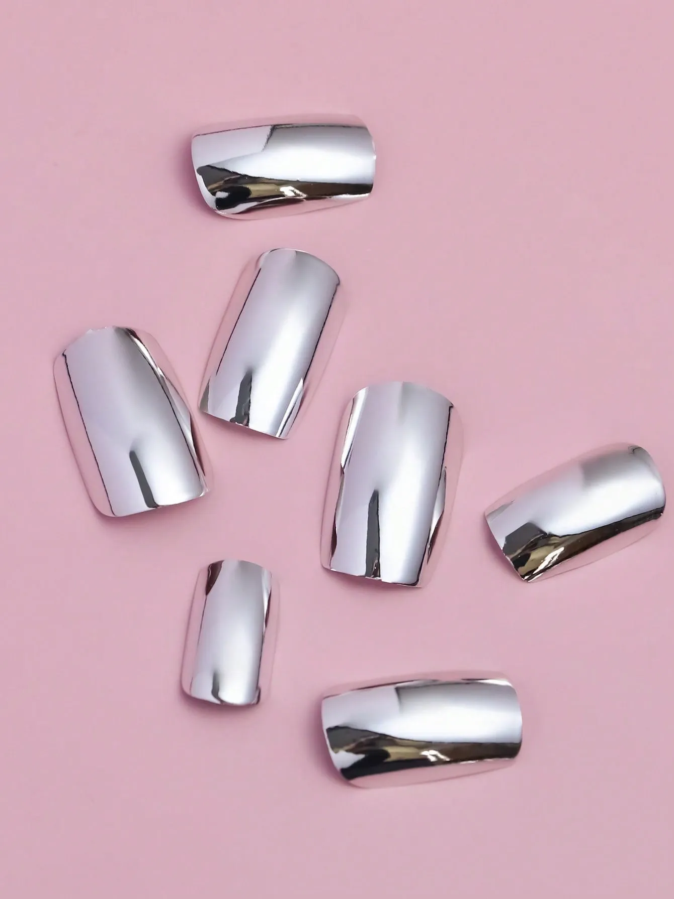 Metallic Square Press on Nails