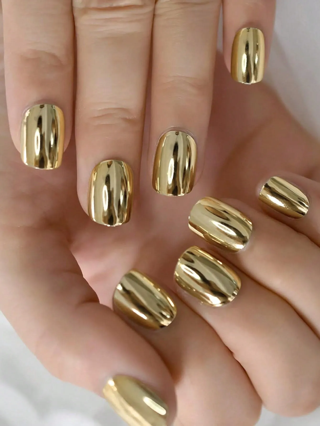 Metallic Square Press on Nails