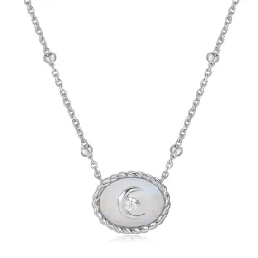 Moonstone Silver Crescent Moon Necklace - Keepsake