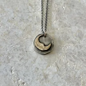 N50- Tiny Talisman Gold Crescent Moon