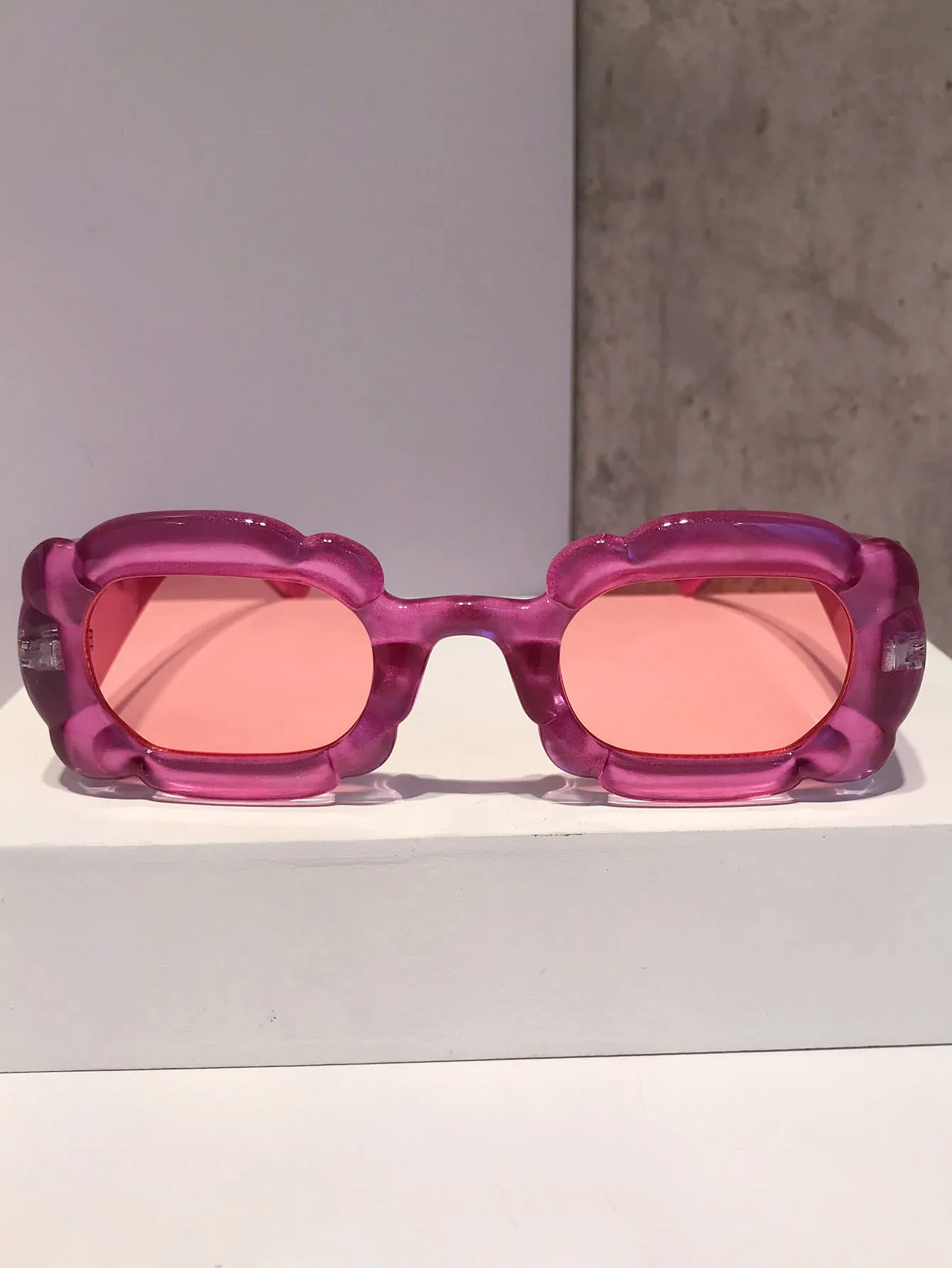 Prissy Pink Square Sunglasses