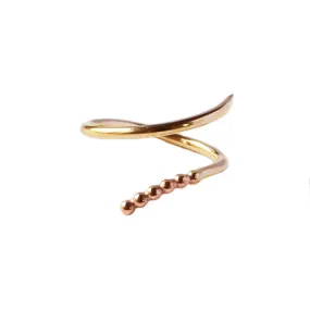 Rattlesnake Ring, Gold, Rose Gold, or Sterling Silver