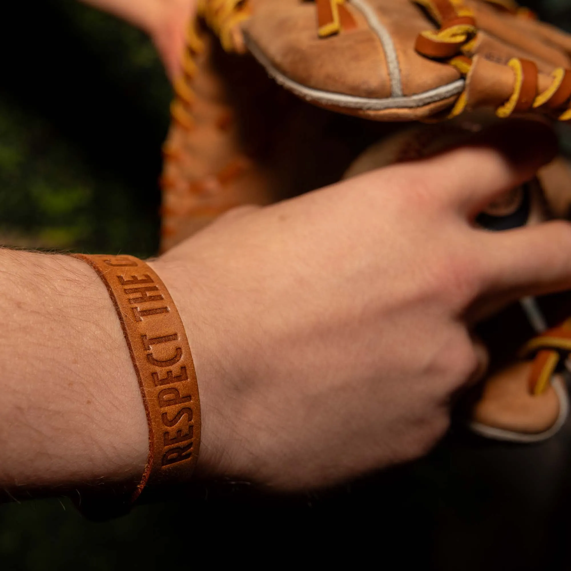 Respect the Game Single Loop Bracelet - Light Brown