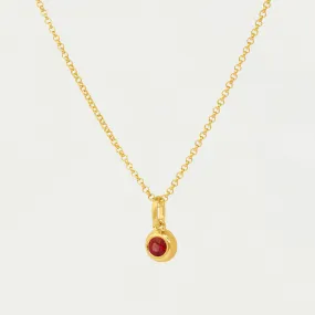 Round Birthstone Necklace