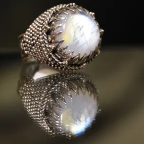 Round Moonstone Ring