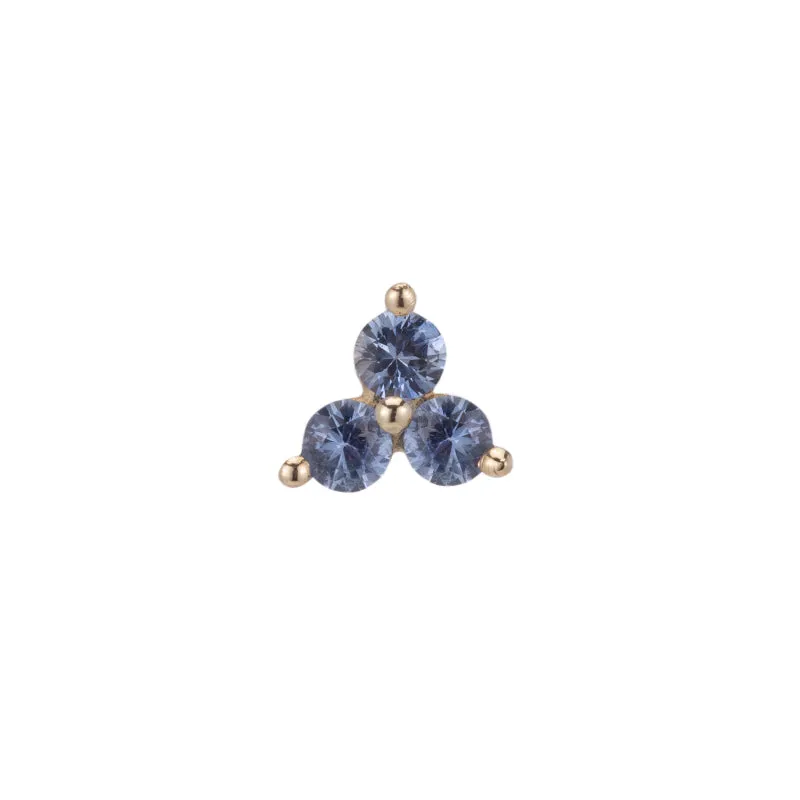 Sapphire Cluster Stud (Single)