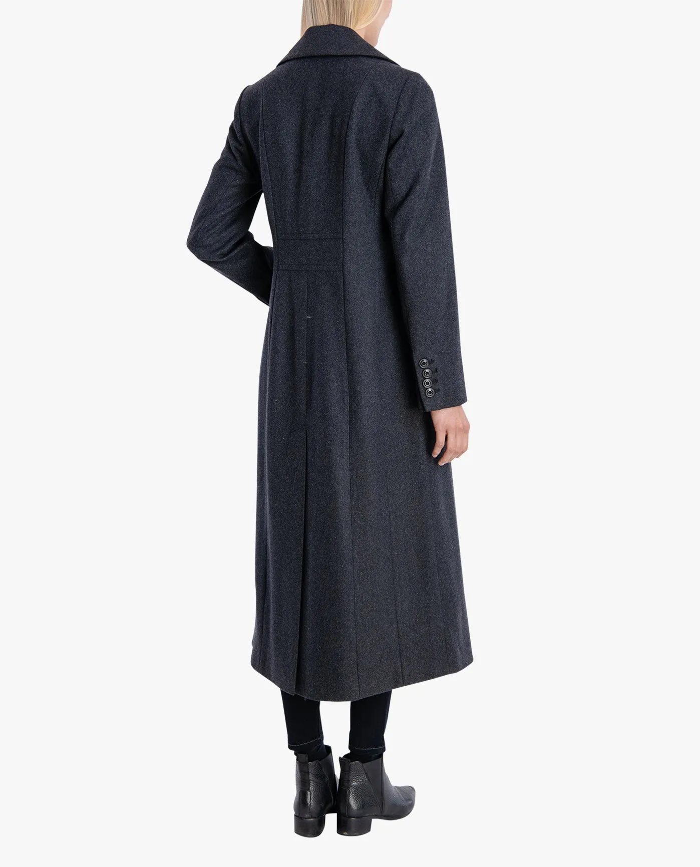 SINGLE BREASTED MAXI PEACOAT