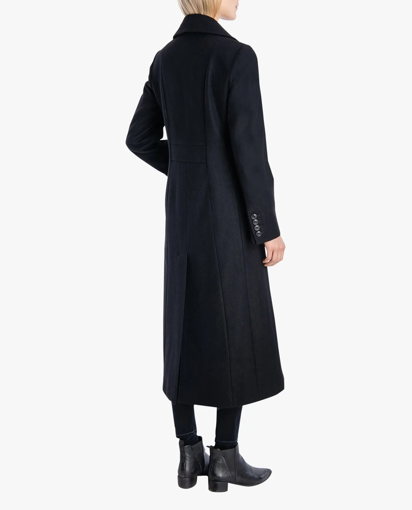 SINGLE BREASTED MAXI PEACOAT