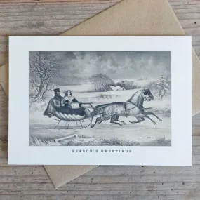 Single Christmas Card - The Road, Winter