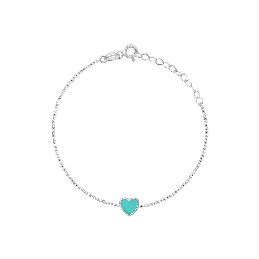 SINGLE ENAMEL HEART BRACELET