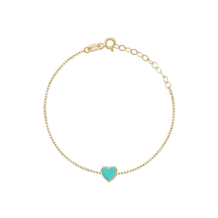 SINGLE ENAMEL HEART BRACELET