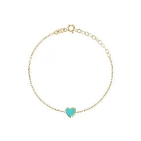 SINGLE ENAMEL HEART BRACELET