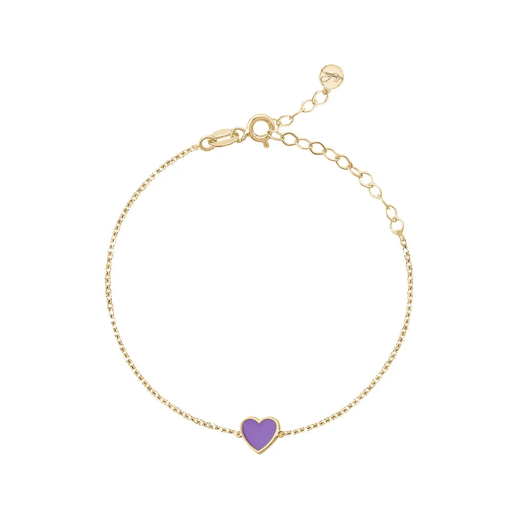 SINGLE ENAMEL HEART BRACELET