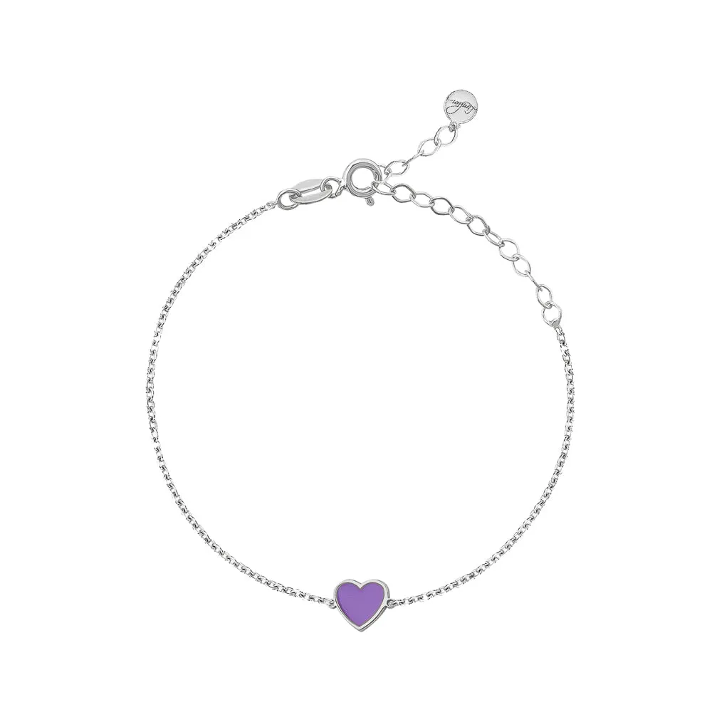 SINGLE ENAMEL HEART BRACELET