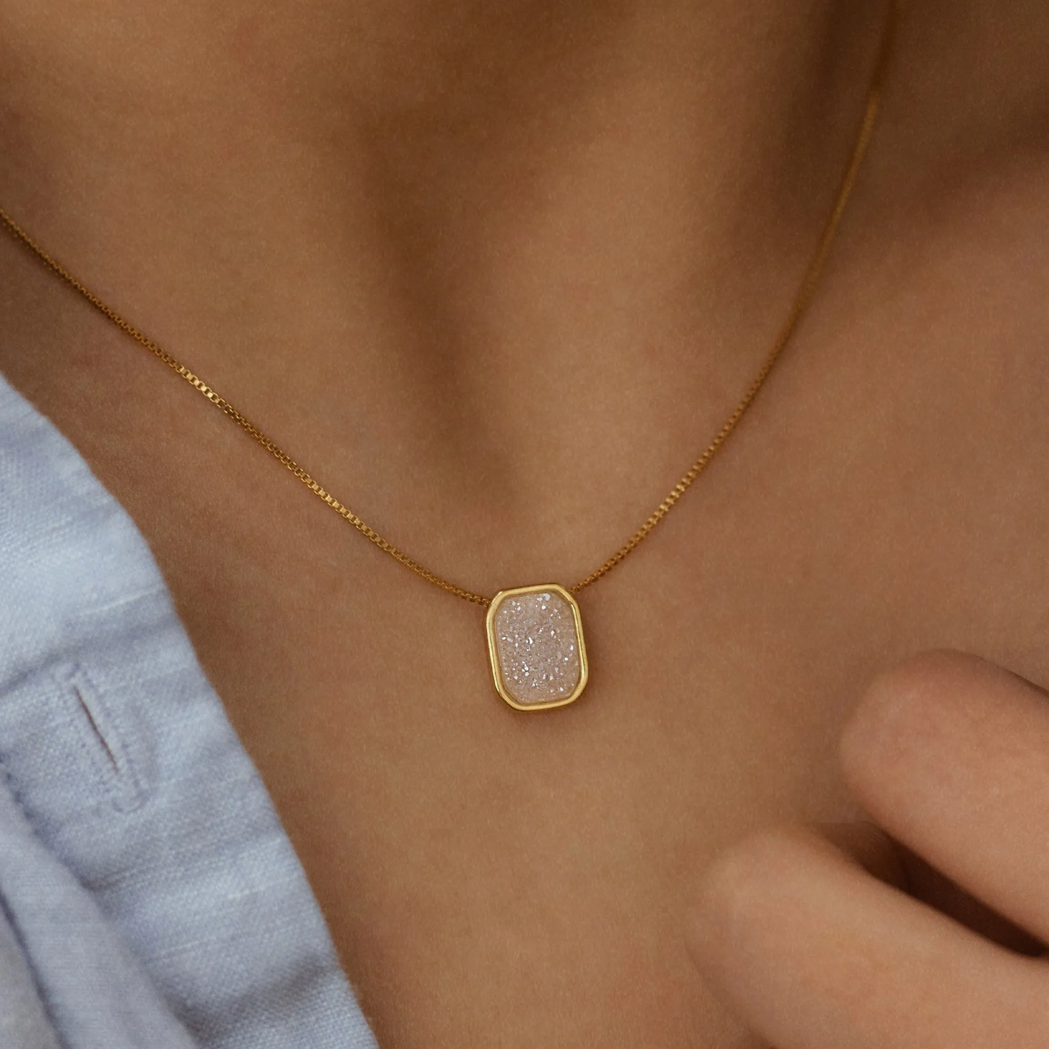 Small Druzy Necklace