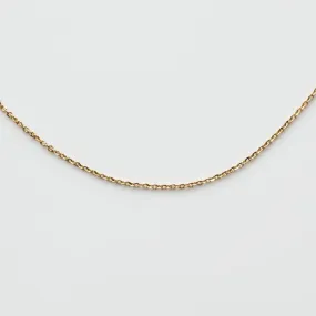 Solid Gold Simple Glimmer Gold Chain