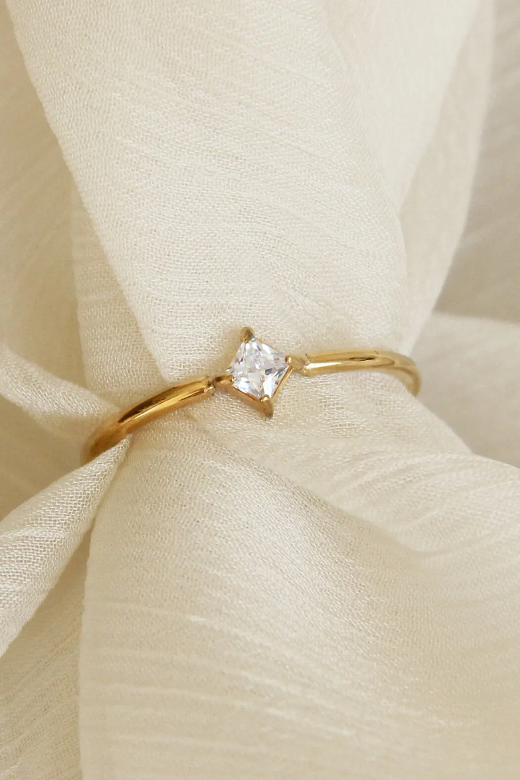 Square CZ Ring