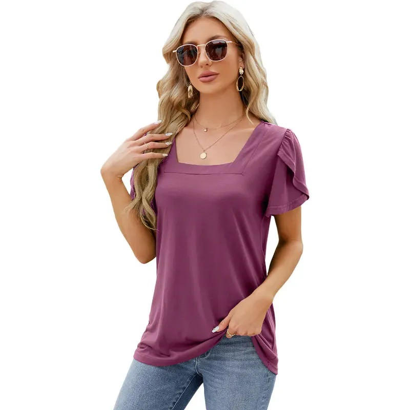 Square Neck Top (Purple)