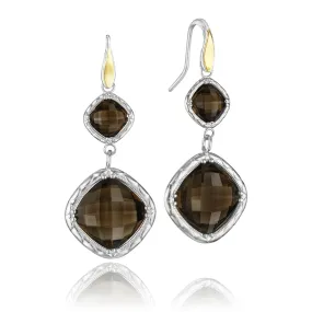 TACORI Flourishing Gem Drop Earrings featuring Clear Quartz over Smokey Quartz Briolette Ref# SE118Y17