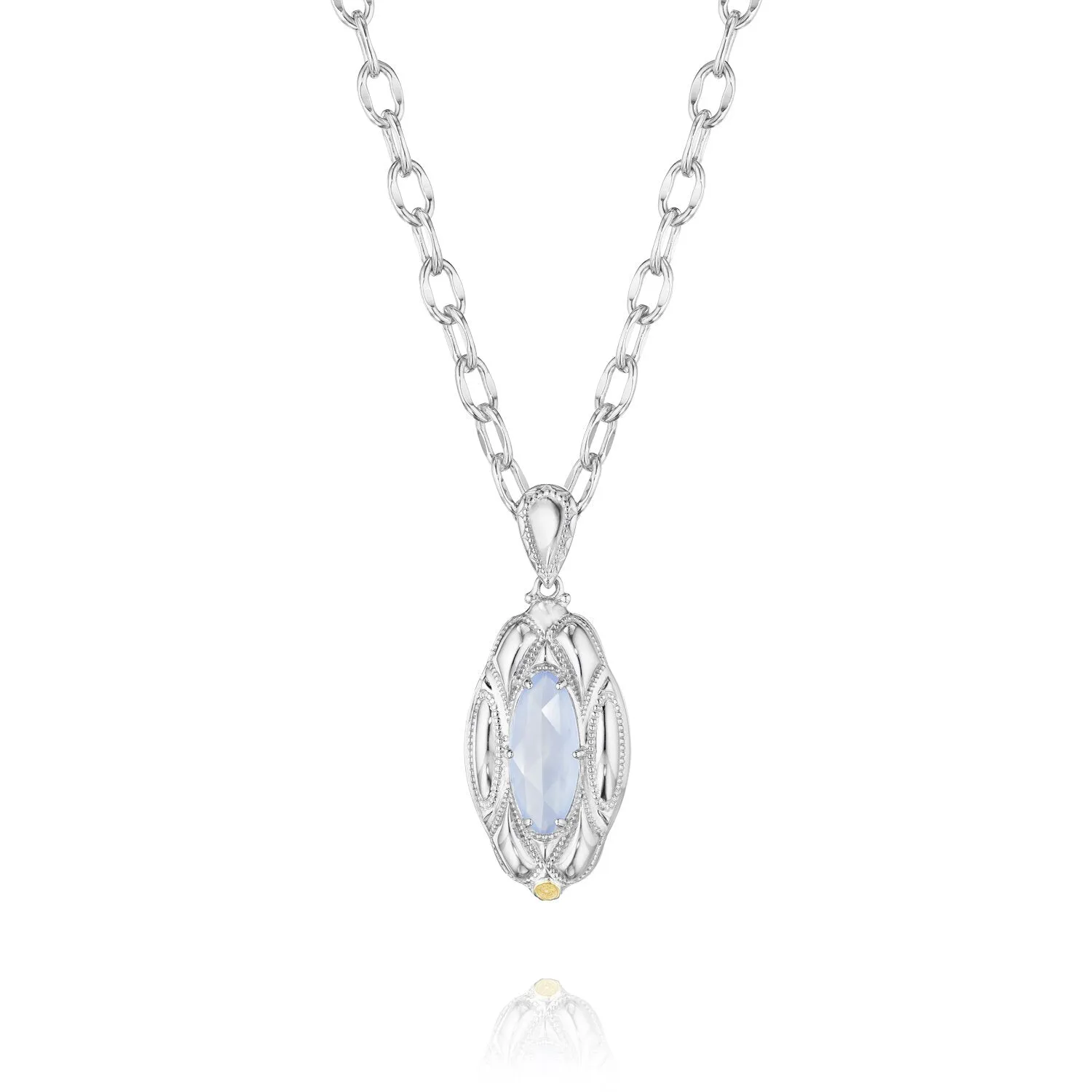 TACORI  Marquise Chalcedony Pendant Necklace Ref# SN12926