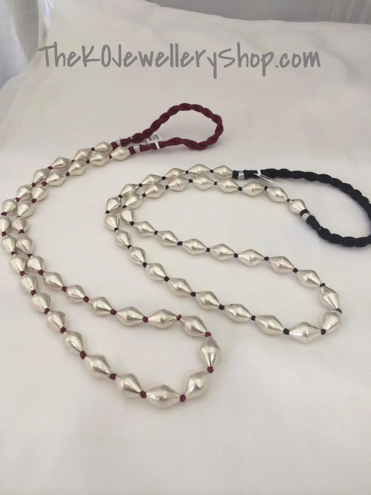 The Silver Beads Necklace (single-strand)