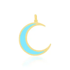 Turquoise Crescent Moon Charm