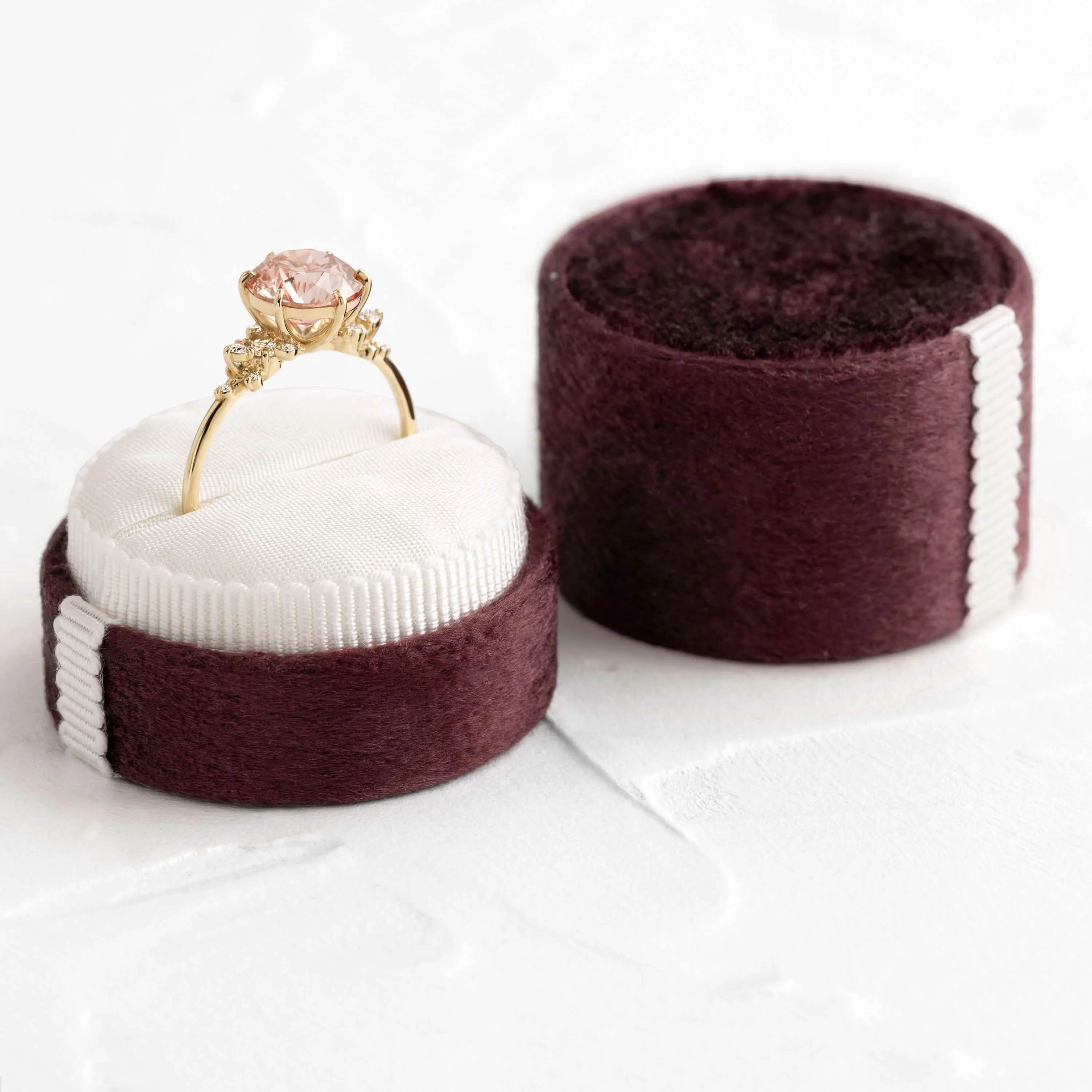 Velvet Ring Box - Bordeaux