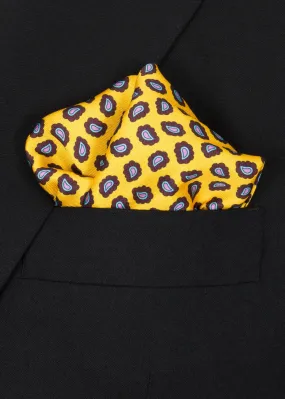 Yellow Brown Pocket Square